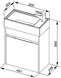 Aquanet Мебель для ванной Лидс 50 подвесная белая – фотография-17